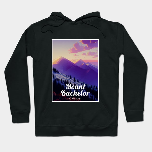 Mount Bachelor Oregon United States ski Hoodie by UbunTo